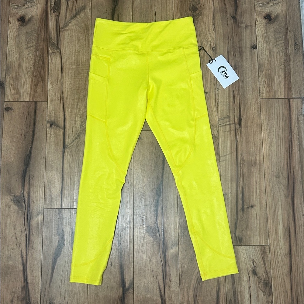 ZYIA Bright Yellow High-Waisted Leggings